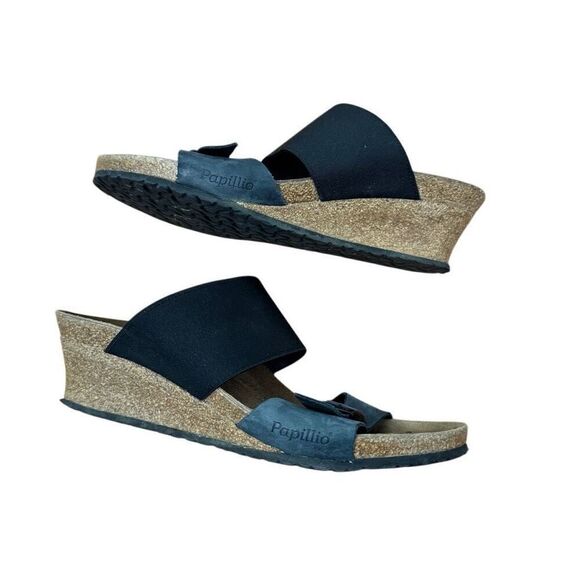 Birkenstock Papillio Della Wedge Black Oiled Nubuck Sandals Size 40 = US 9 - 9.5 - Picture 6 of 7